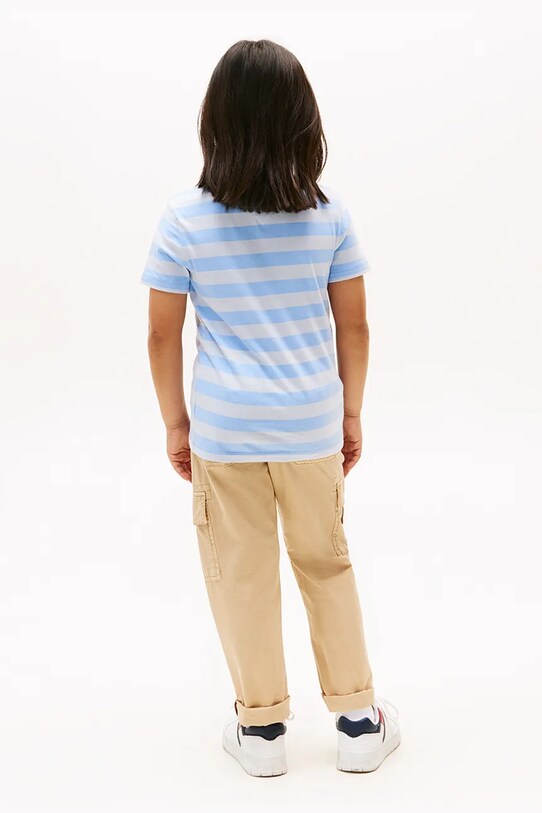 Tommy Hilfiger t-shirt bawełniany dziecięcy niebieski KB0KB06879.128.176.9BYA