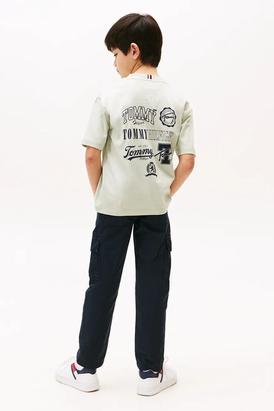 Μπλουζάκι Tommy Hilfiger στρογγυλό μπεζ KB0KB09720.86.122.9BYA