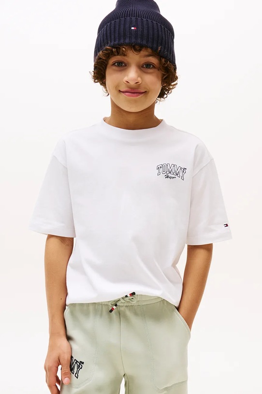 Tommy Hilfiger tricou din bumbac alb KB0KB09720.128.176.9BYA