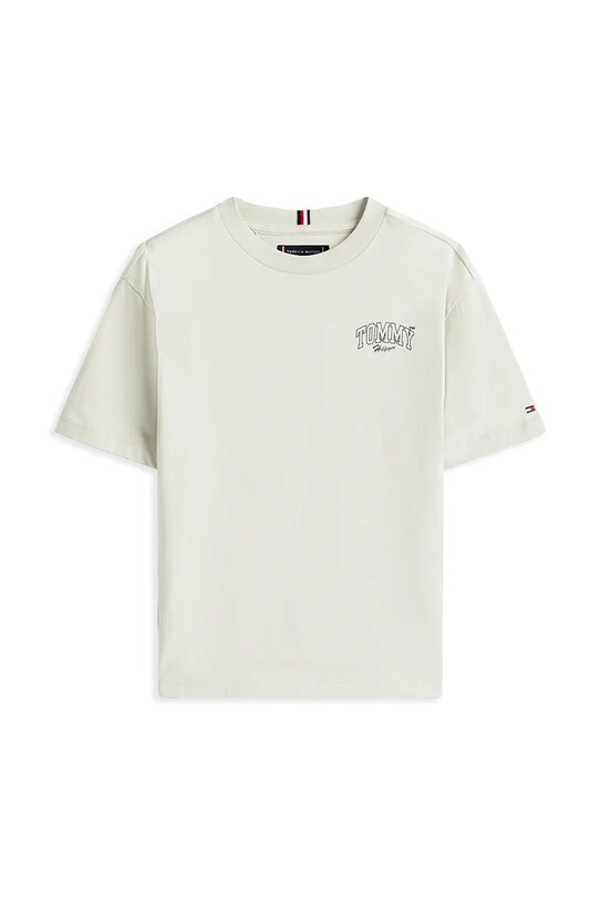 Tommy Hilfiger t-shirt bawełniany KB0KB09720.128.176.9BYA beżowy AW25
