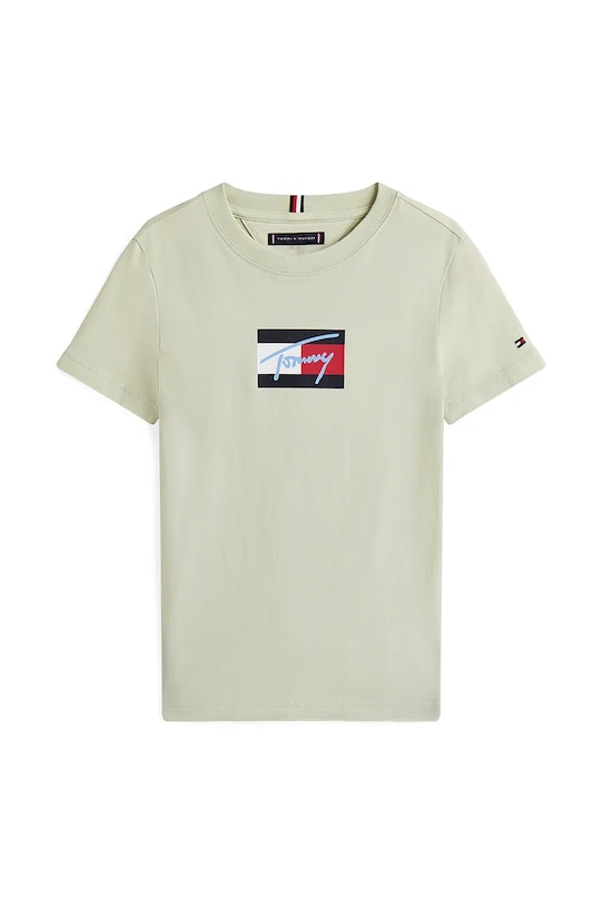 Tommy Hilfiger tricou de bumbac pentru copii KB0KB09725.128.176.9BYA bej AW25
