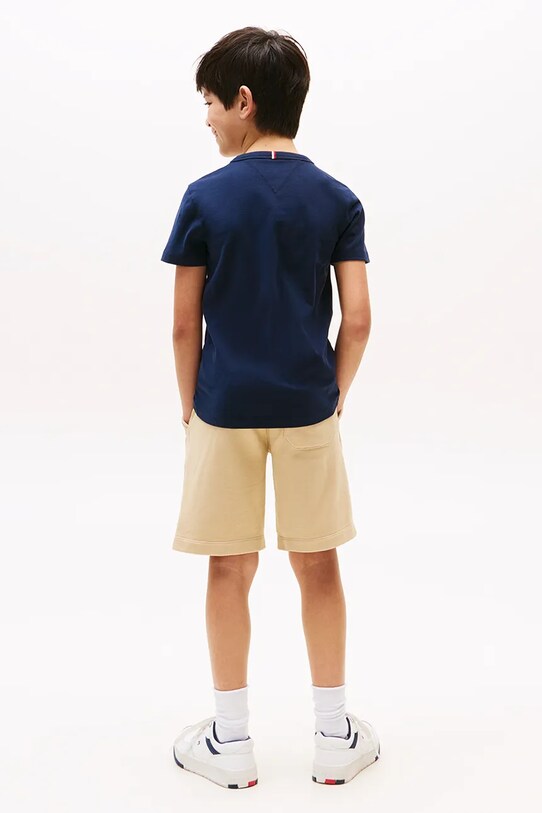 Tommy Hilfiger t-shirt bawełniany dziecięcy granatowy KB0KB09800.9BYA
