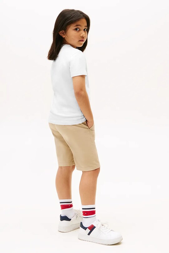 Дитяча бавовняна футболка Tommy Hilfiger білий KB0KB09868.9BYA