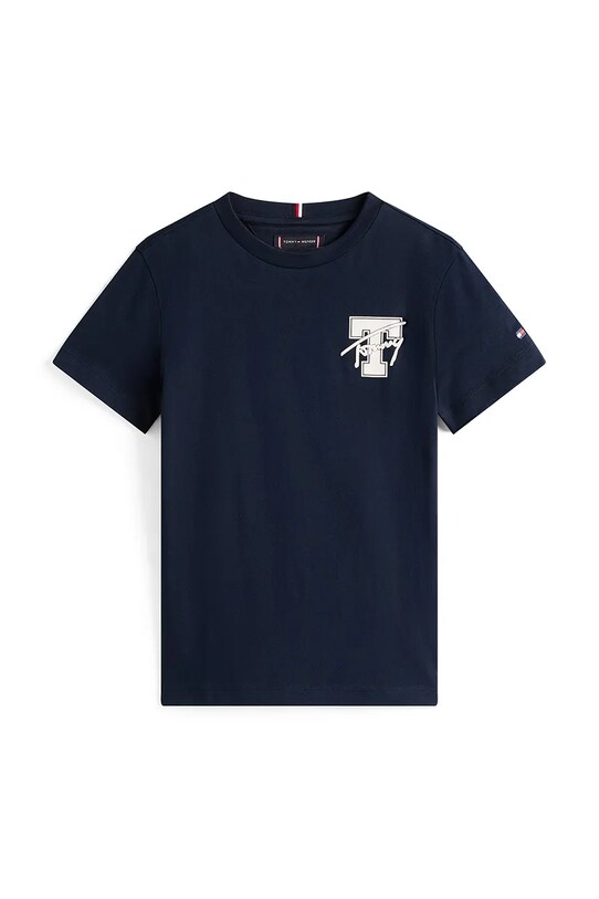 Дитяча бавовняна футболка Tommy Hilfiger KB0KB09868.9BYA темно-синій AW25