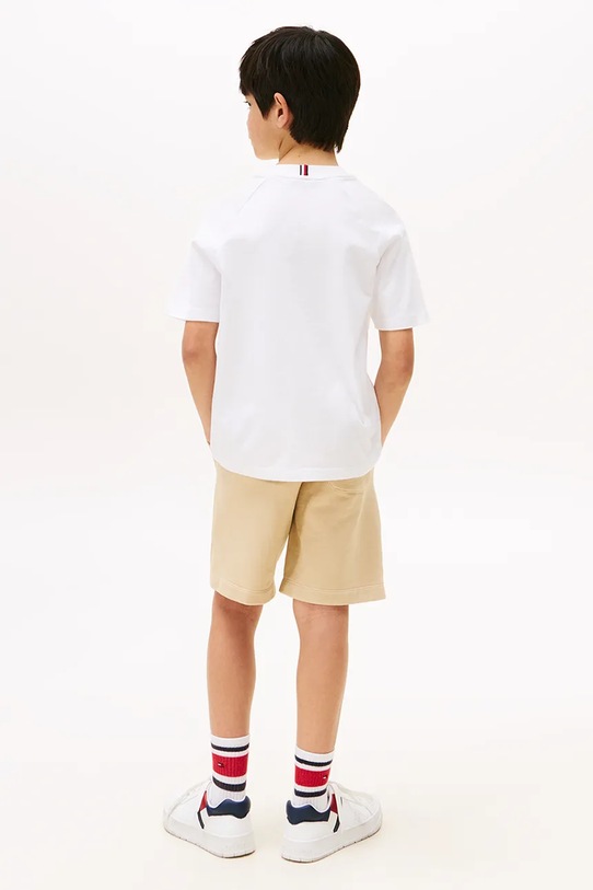 Tommy Hilfiger t-shirt bawełniany dziecięcy biały KB0KB09726.128.176.9BYA