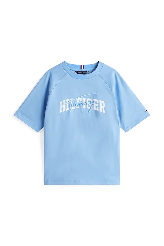 Tommy Hilfiger t-shirt bawełniany dziecięcy KB0KB09726.128.176.9BYA niebieski AW25