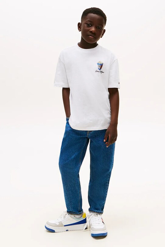 Chłopiec Tommy Hilfiger t-shirt KB0KB09718.116.122.9BYA biały