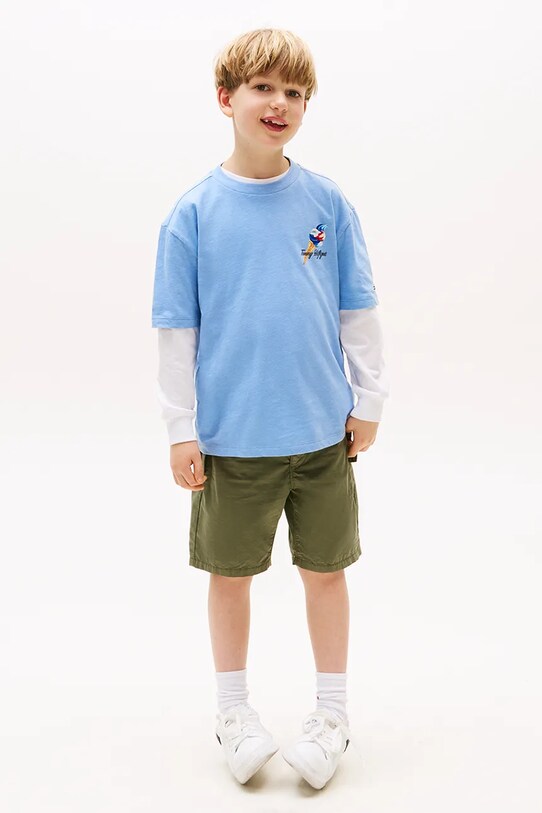 Chłopiec Tommy Hilfiger t-shirt KB0KB09718.116.122.9BYA niebieski