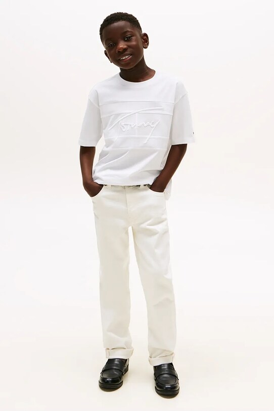 Chłopiec Tommy Hilfiger t-shirt KB0KB09799.9BYA biały