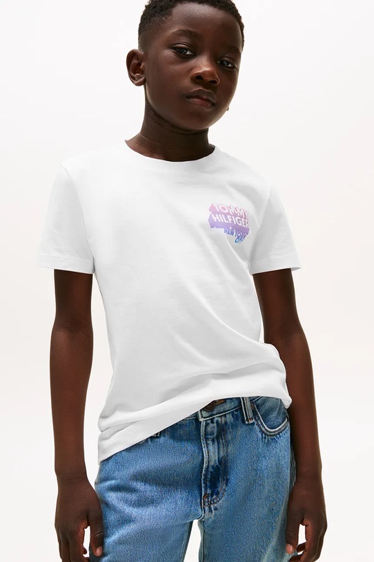 Tommy Hilfiger t-shirt nadruk biały KB0KB09848.116.122.9BYA