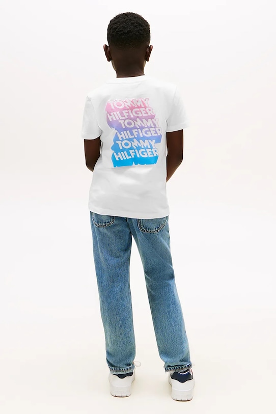 Chłopiec Tommy Hilfiger t-shirt KB0KB09848.116.122.9BYA biały