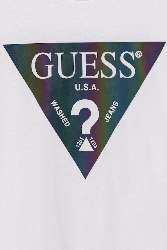 Chłopiec Guess t-shirt bawełniany dziecięcy L4GI37.K8HM4.9BYA biały