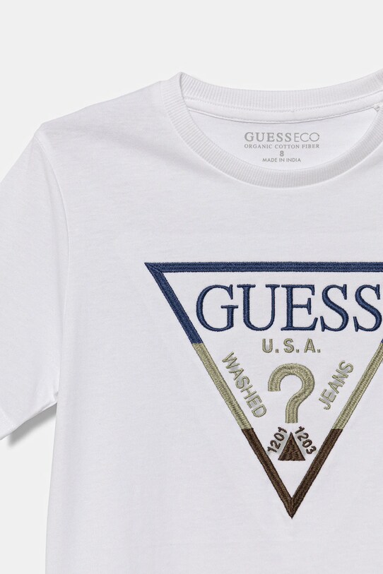 Chłopiec Guess t-shirt bawełniany dziecięcy L5YI07.K8HM4.9BYA biały