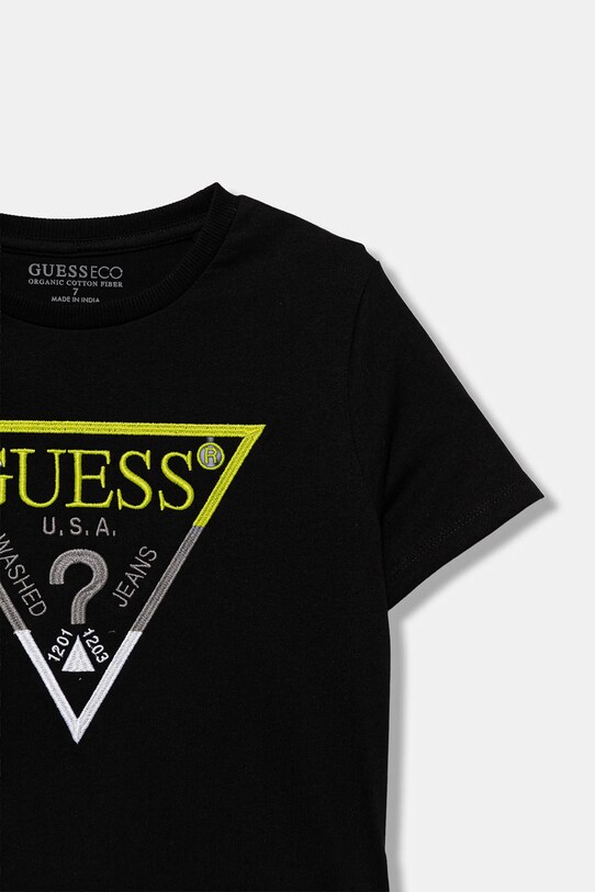 Chłopiec Guess t-shirt bawełniany dziecięcy L5YI07.K8HM4.9BYA czarny