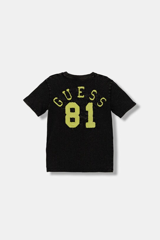 Guess t-shirt bawełniany dziecięcy L5YI12.K8HM4.9BYA czarny AW25