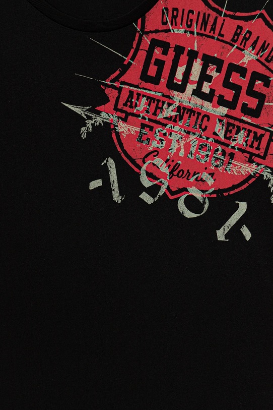 Chłopiec Guess t-shirt bawełniany dziecięcy L5YI17.K8HM4.9BYA czarny