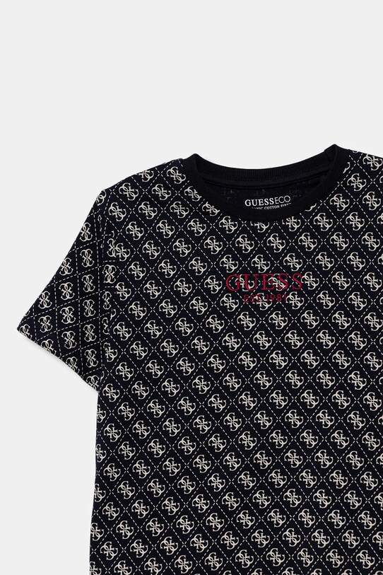Chłopiec Guess t-shirt bawełniany dziecięcy L5YI19.K8HM4.9BYA niebieski
