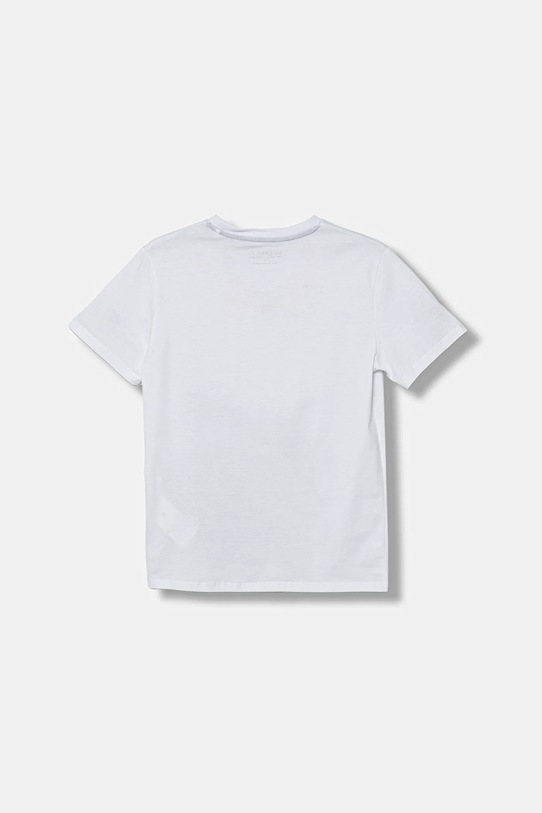 Guess t-shirt bawełniany dziecięcy L5YI28.K8HM4.9BYA biały AW25