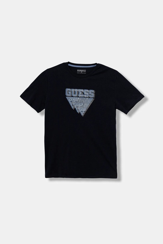 Guess t-shirt bawełniany dziecięcy nadruk granatowy L5YI29.K8HM4.9BYA