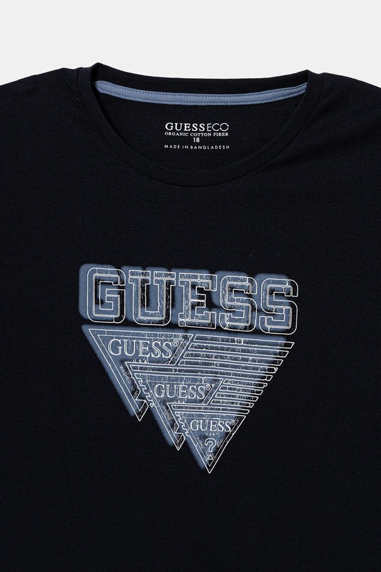 Chłopiec Guess t-shirt bawełniany dziecięcy L5YI29.K8HM4.9BYA granatowy