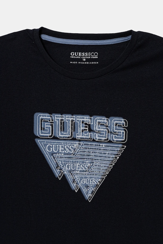 Chłopiec Guess t-shirt bawełniany dziecięcy L5YI29.K8HM4.9BYA granatowy