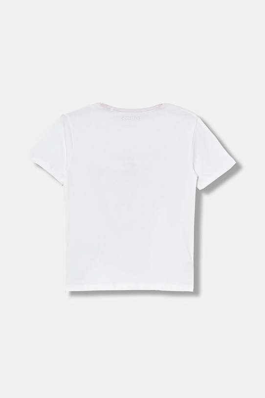 Guess t-shirt bawełniany dziecięcy N5YI00.K8HM4.9BYA biały AW25