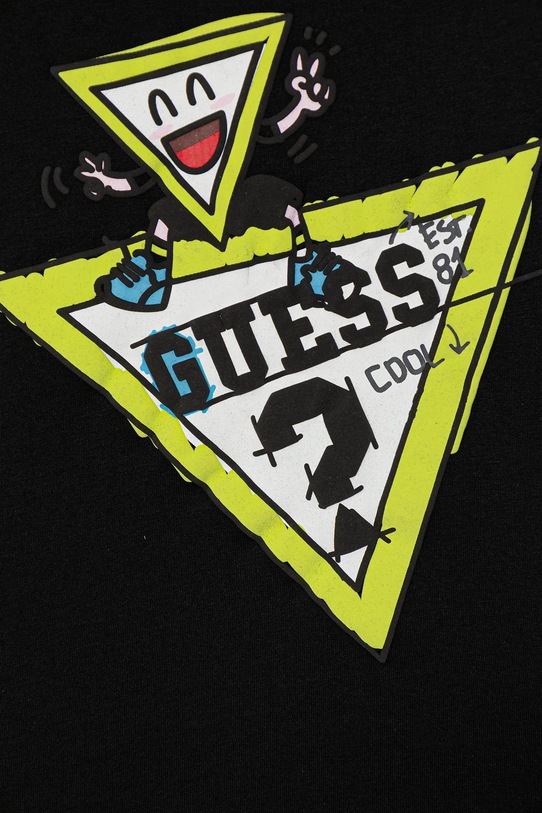 Chłopiec Guess t-shirt bawełniany dziecięcy N5YI00.K8HM4.9BYA czarny