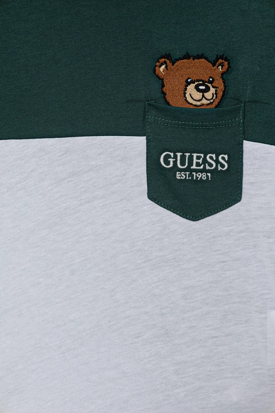 Chłopiec Guess t-shirt bawełniany dziecięcy N5YI11.K8HM4.9BYA zielony
