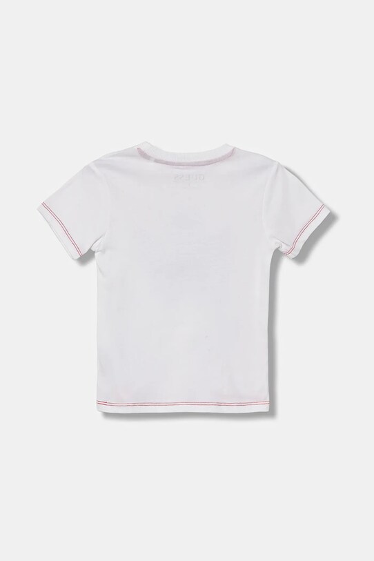 Guess t-shirt bawełniany dziecięcy N5YI12.K8HM0.9BYA biały AW25