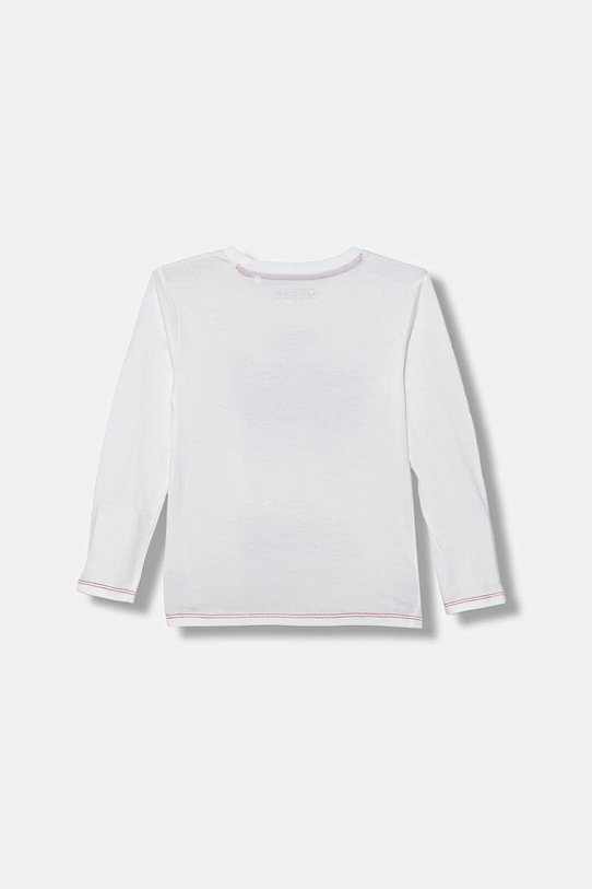 Guess longsleeve bawełniany dziecięcy N5YI13.K8HM0.9BYA biały AW25