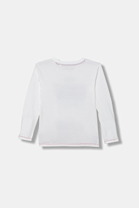 Дитячий бавовняний лонгслів Guess N5YI13.K8HM0.9BYA білий AW25