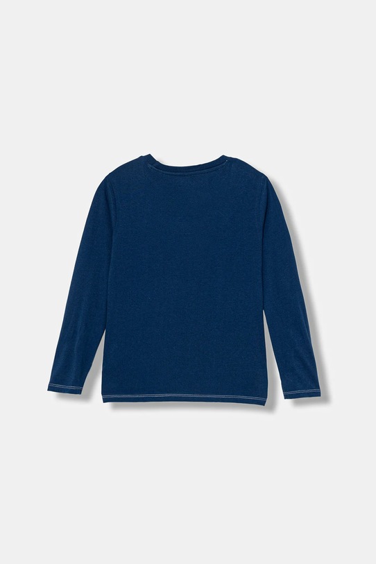 Guess longsleeve bawełniany dziecięcy N5YI13.K8HM0.9BYA niebieski AW25