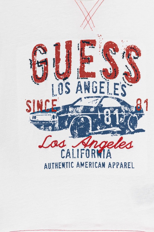 Chłopiec Guess longsleeve bawełniany dziecięcy N5YI18.K8HM0.9BYA biały