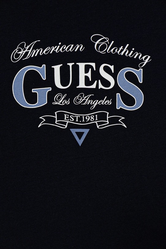 Chłopiec Guess t-shirt bawełniany dziecięcy N5YI20.K8HM4.9BYA granatowy