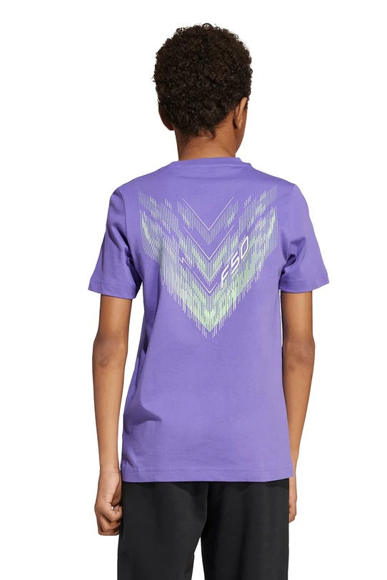 adidas Performance t-shirt bawełniany dziecięcy JM8941 fioletowy