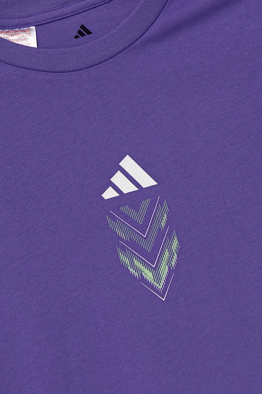 adidas Performance t-shirt in cotone per bambini violetto JM8941