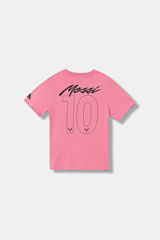 Мальчик Хлопковая футболка adidas Performance MESSI JM8952 розовый