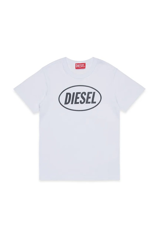 Παιδικό βαμβακερό μπλουζάκι Diesel TUNDRA T-SHIRT στάμπα λευκό J02464