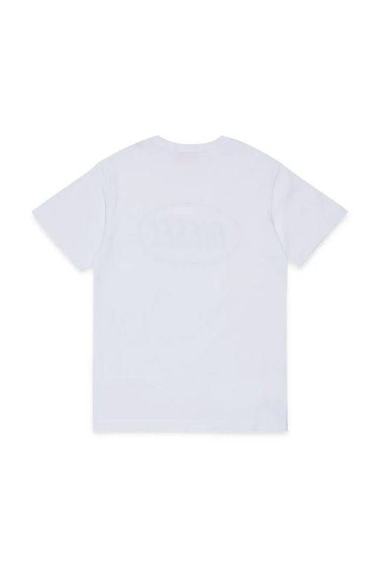 Παιδικό βαμβακερό μπλουζάκι Diesel TUNDRA T-SHIRT J02464 λευκό AW25