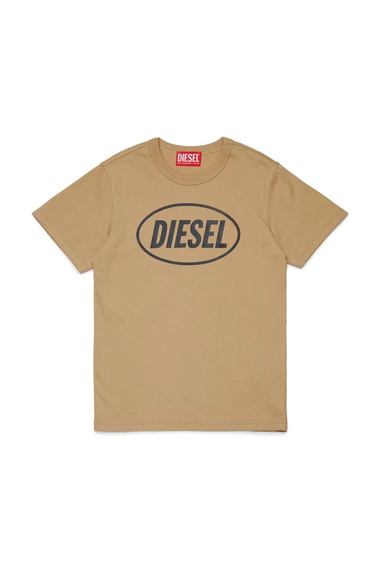 Παιδικό βαμβακερό μπλουζάκι Diesel TUNDRA T-SHIRT στάμπα μπεζ J02464