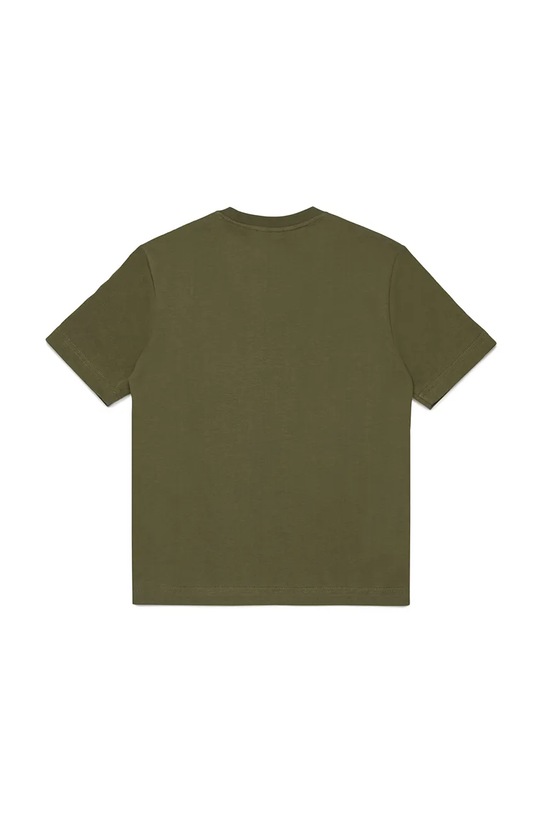Παιδικό βαμβακερό μπλουζάκι Diesel TPATCH OVER T-SHIRT J02469 πράσινο SS26