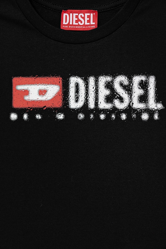 Хлопчик Дитяча бавовняна футболка Diesel TADJUSTK14 T-SHIRT J02475 чорний