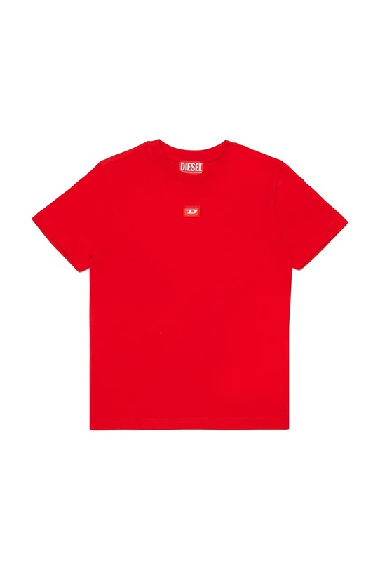 Παιδικό βαμβακερό μπλουζάκι Diesel TXDIEGO T-SHIRT απλικέ κόκκινο J02501