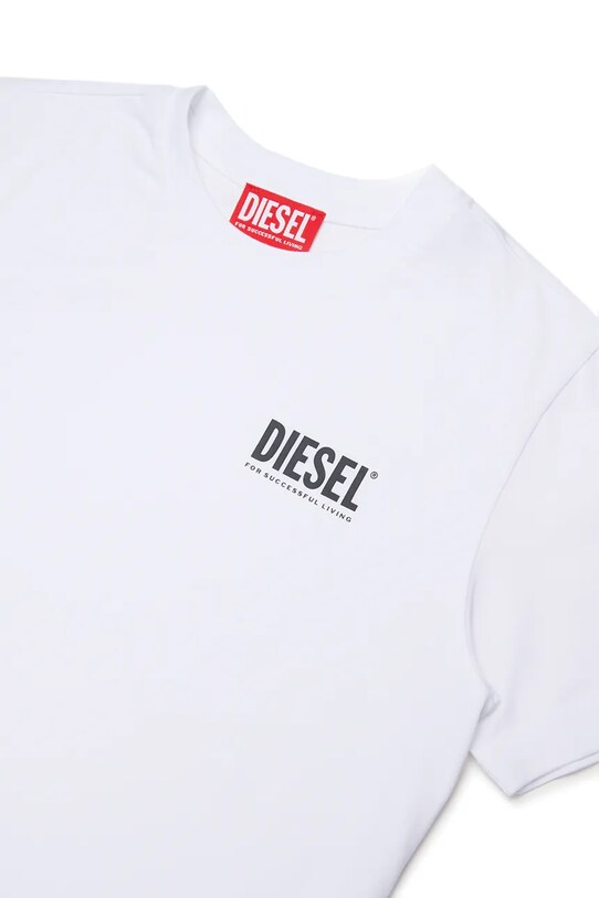 Chłopiec Diesel t-shirt bawełniany dziecięcy UTILLO UW T-SHIRT J02504 biały