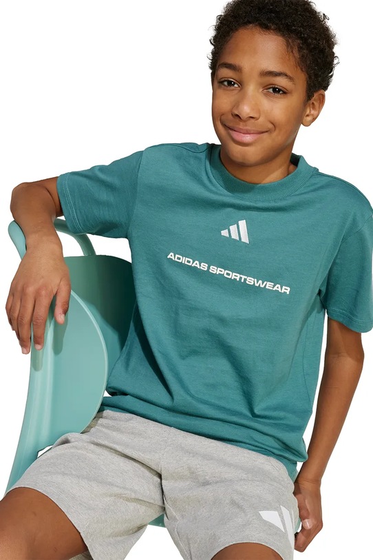 Дитяча бавовняна футболка adidas KC5383