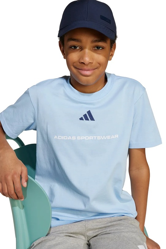Παιδικό βαμβακερό μπλουζάκι adidas KC5384