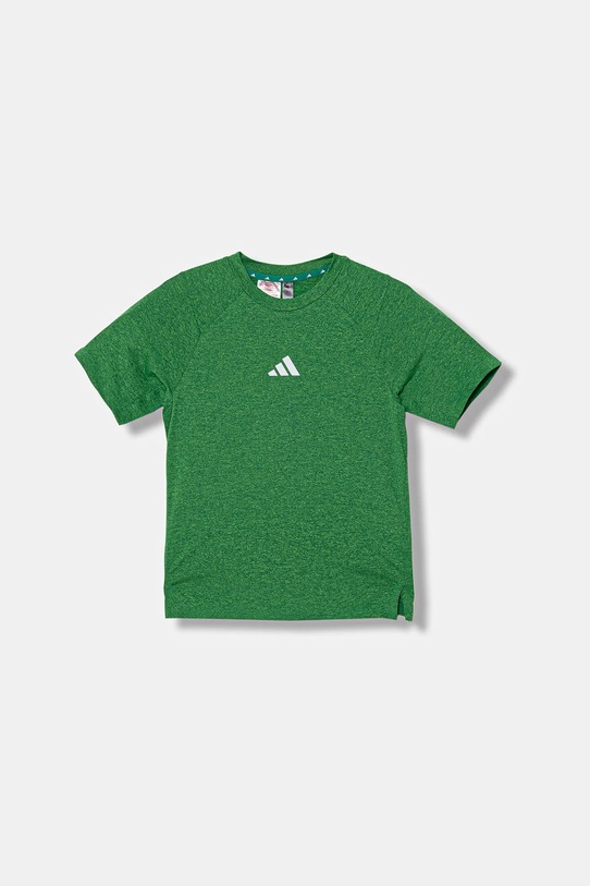 adidas t-shirt dziecięcy z elastanem zielony JM4323