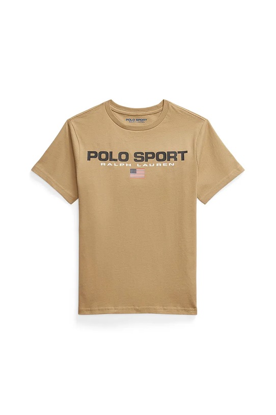 Παιδικό βαμβακερό μπλουζάκι Polo Ralph Lauren στάμπα πράσινο 323837629007