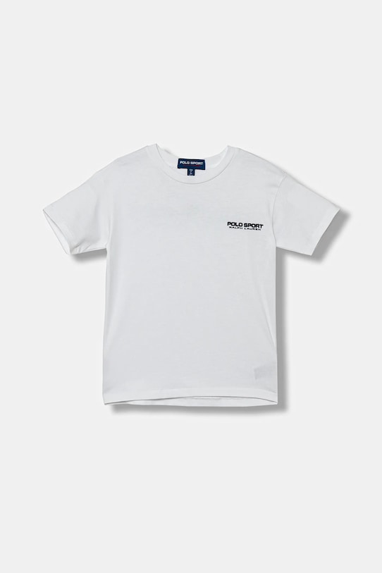 Dječja pamučna majica kratkih rukava Polo Ralph Lauren okrugli bijela 323P01532002