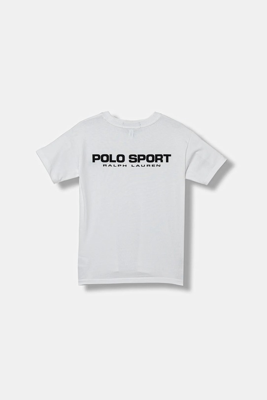 Παιδικό βαμβακερό μπλουζάκι Polo Ralph Lauren 323P01532002 λευκό AW25